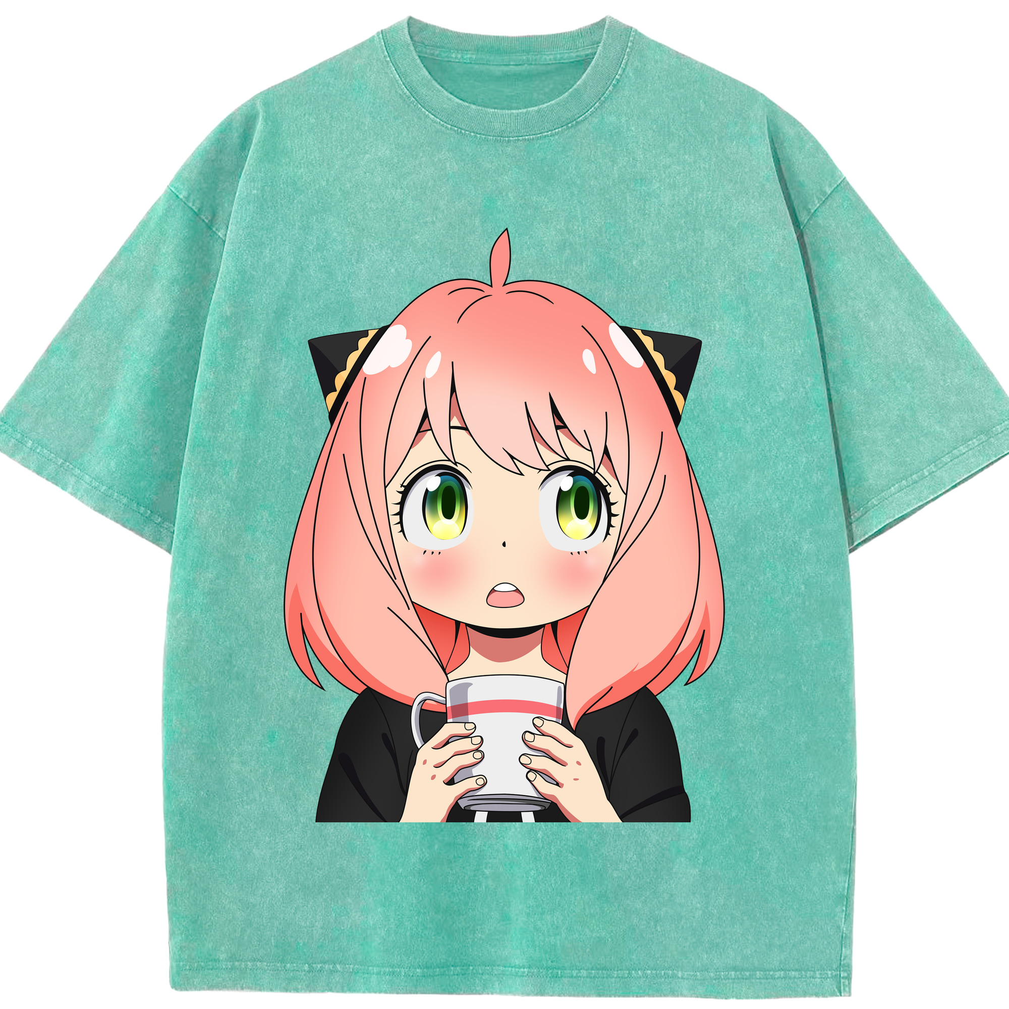 （画像用） SPY×FAMILY间谍家家酒 綿100% ヴィンテージ風 半袖Tシャツ（フロントプリント）